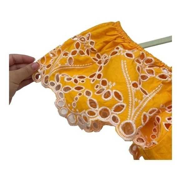 Tanya Taylor Austin Top in Marigold Size 4 - Picture 6 of 7